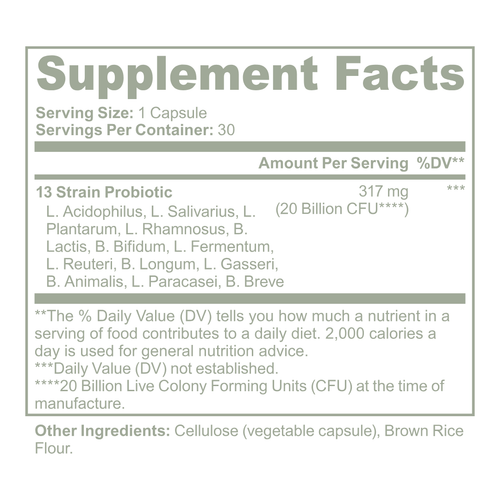 Elevate GLP Probiotic 20 Billion CFU